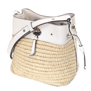 KATE SPADE Wicker Straw Bucket Bag